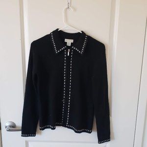 Ann Taylor Black 100% wool sweater xs